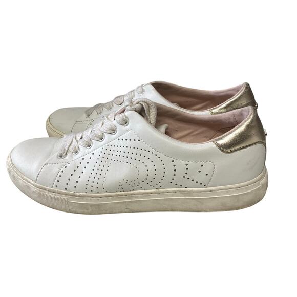 KATE SPADE "Aaron" Women’s Perforated Spade White/Rosegold Leather/Upper, 9.5B - Picture 4 of 9